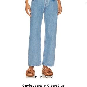 Anine Bing Straight Leg Jeans in Clean Blue